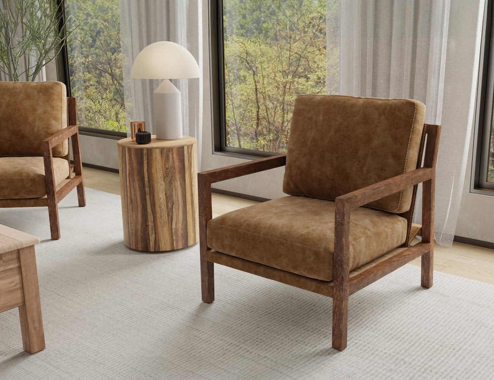Milan-Sillón, estructura y base de madera