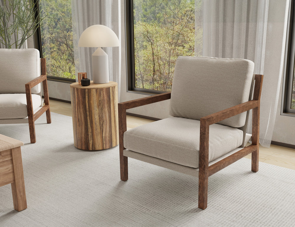 Milan-Sillón, estructura y base de madera