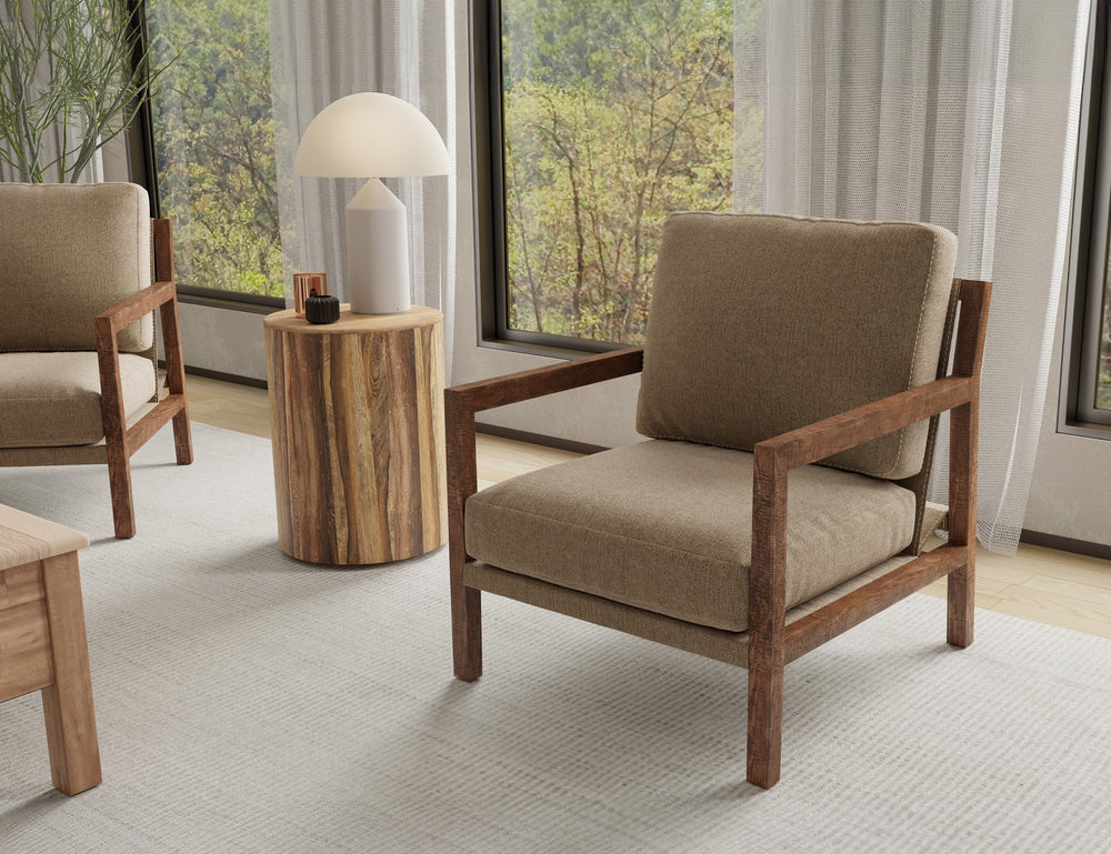 Milan-Sillón, estructura y base de madera