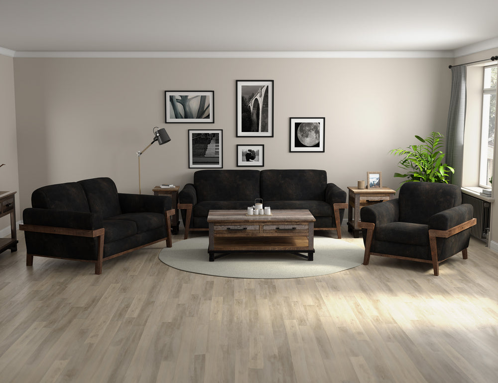 Loft Brown-Wooden Frame & Base, Sofa