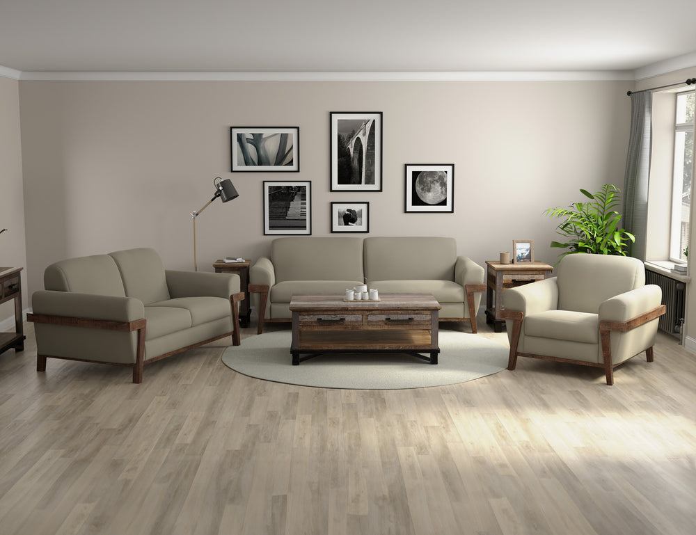 Loft Brown-Sillón, estructura y base de madera
