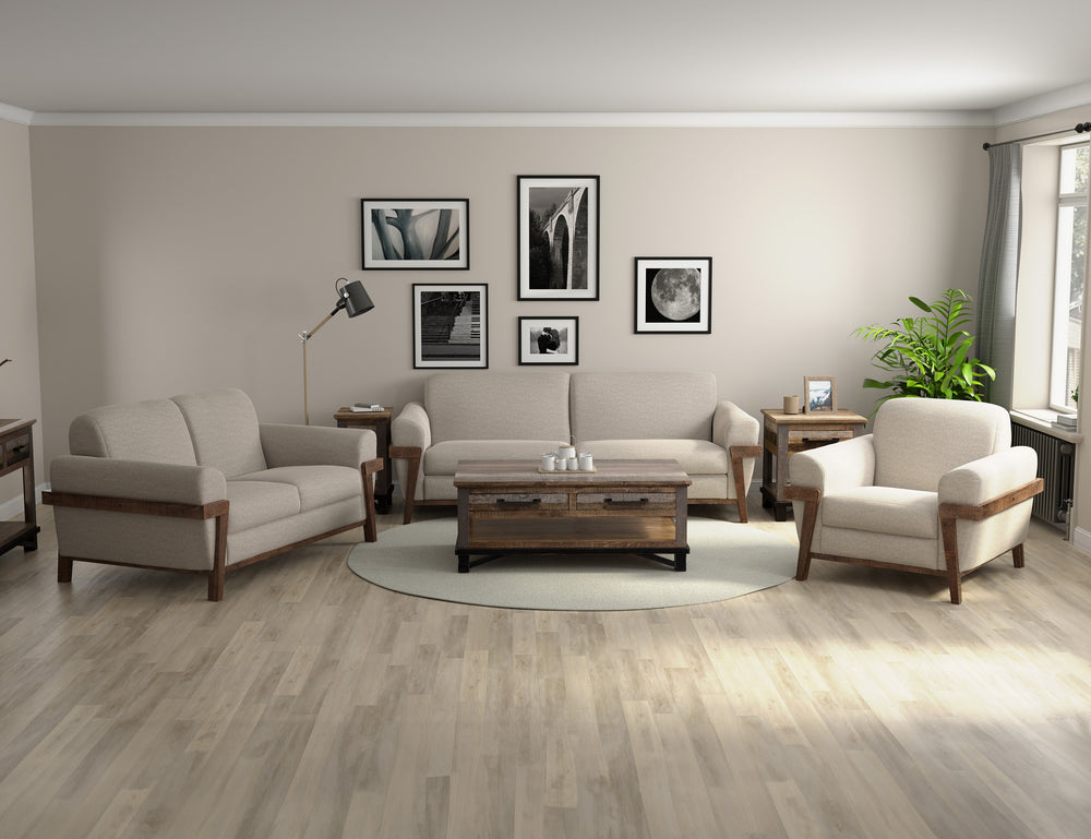 Loft Brown-Wooden Frame & Base, Sofa