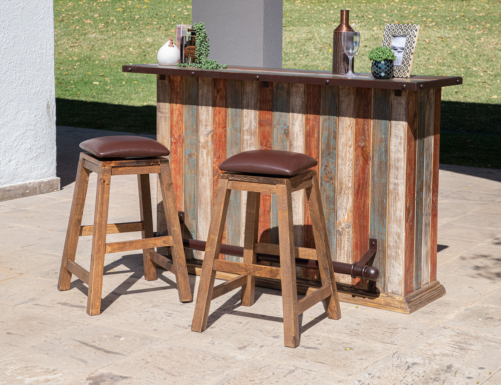 Antique Multicolor-1 Drawer, 2 Door Bar