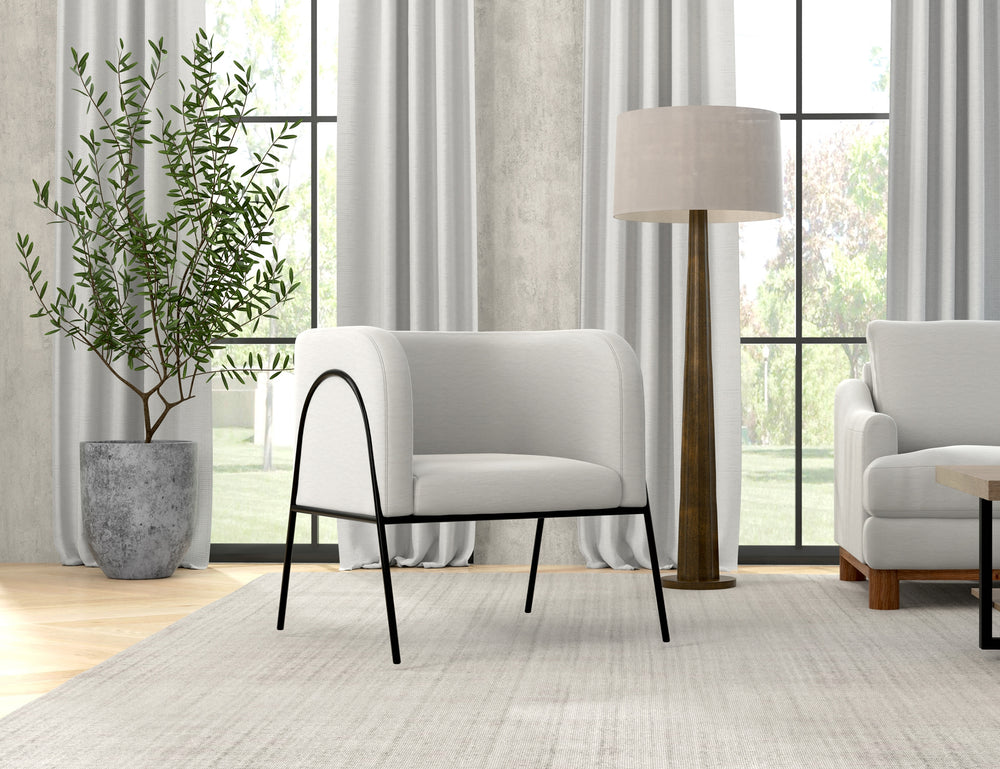 Malibu-Sillón, estructura de madera y base de metal