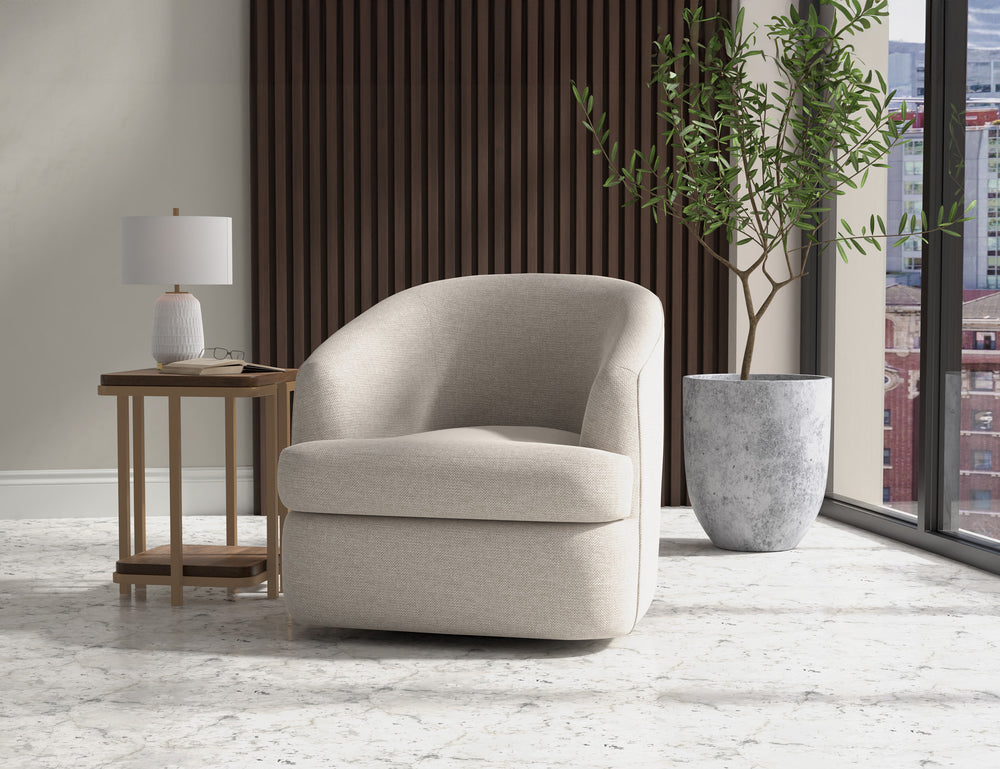 Tumbi-Silla decorativa giratoria de 360 grados, estructura de madera y base de metal