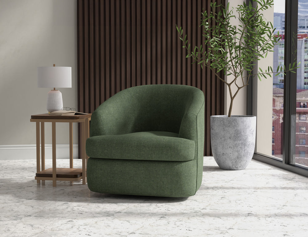 Tumbi-Silla decorativa giratoria de 360 grados, estructura de madera y base de metal