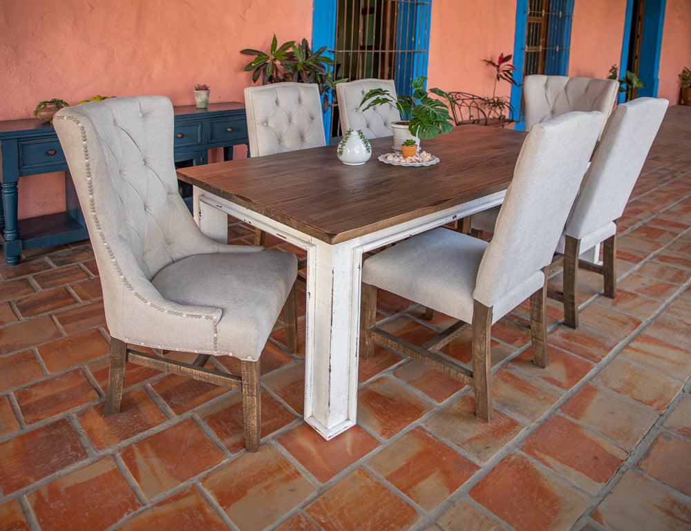 Aruba-Silla tapizada con respaldo capitoné