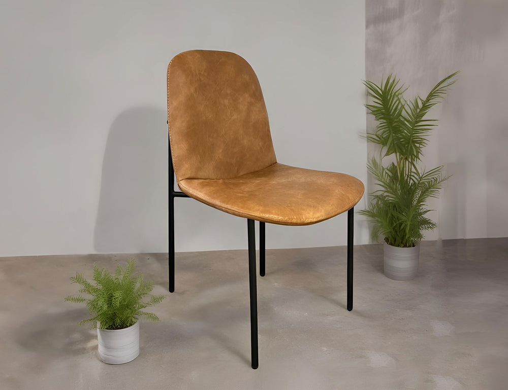 Sahara-Upholstered Faux Leather Chair