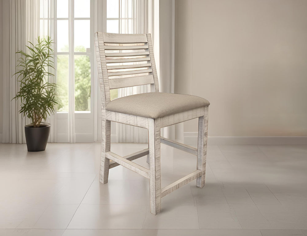 Stone-Upholstered Seat 24" Barstool