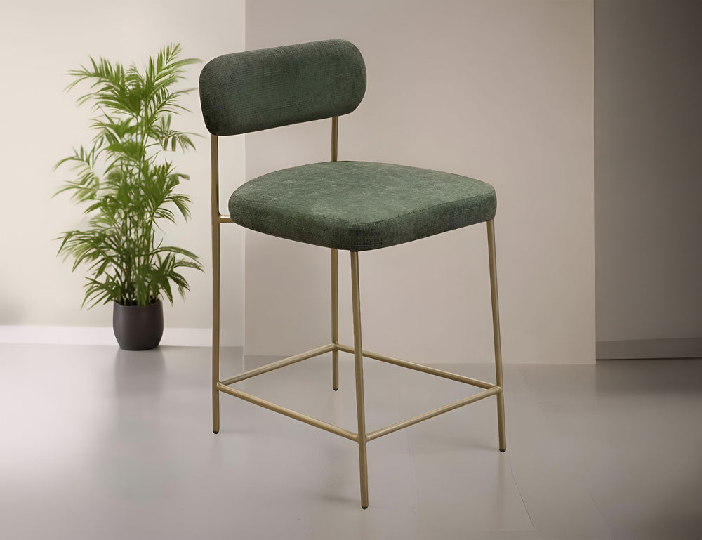 Salamanca-Wooden Frame & Metal Base, 30" Upholstered Barstool