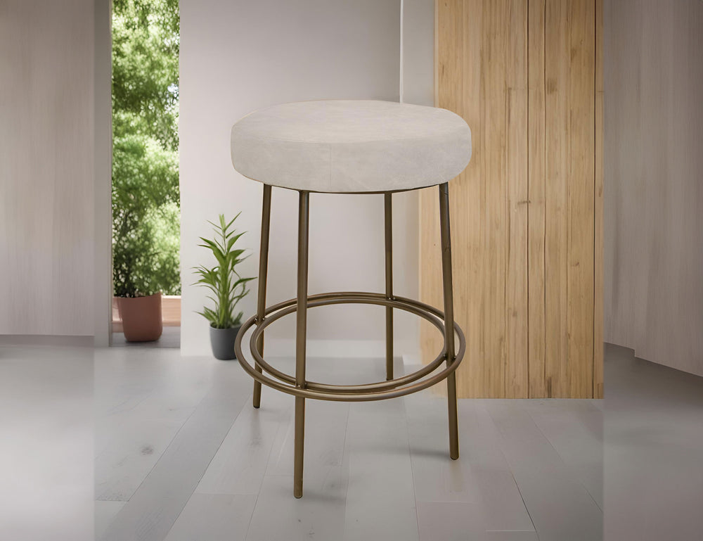 Frida-Wooden Frame & Metal Base, 30" Stool