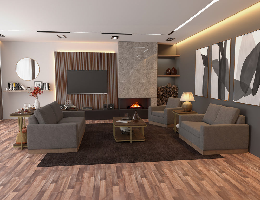 Georgia-Estructura y base de madera, Loveseat