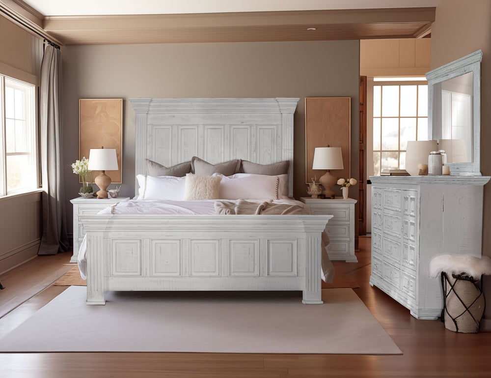 Terra White-3 Drawer Nightstand